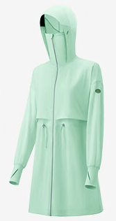 Beneunder lightweight midi sun protection jacket in green