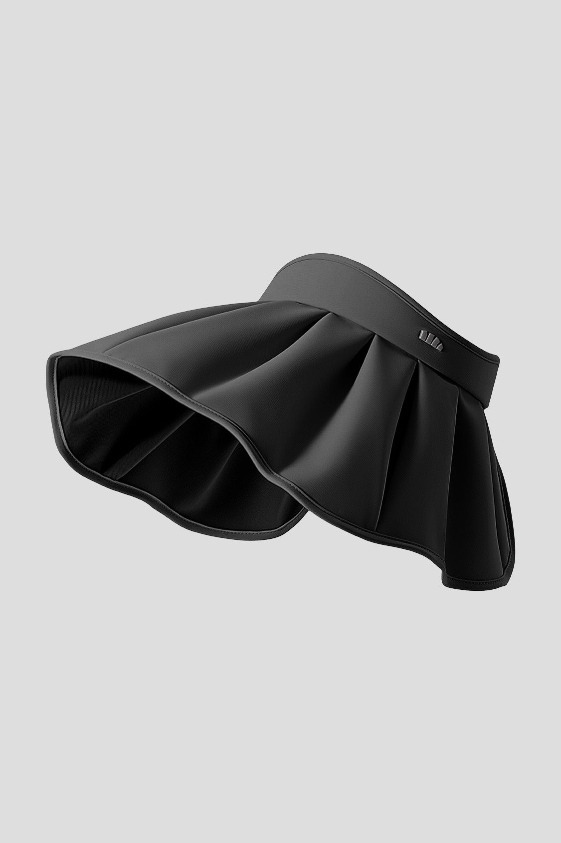 Beneunder Pleated Wide-Brim UPF50+ Sun Hat — Black