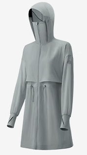 Beneunder Lightweight Midi Sun Protection Jacket — Gray, M