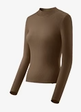Beneunder Wool Base Layer Top — Brown, M